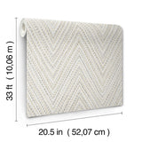 A-Street Prints 4147-27369 Lainey Neutral Stitched Chevron Wallpaper - Eade's Wallpaper