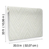 A-Street Prints 4147-27370 Lainey Green Stitched Chevron Wallpaper - Eade's Wallpaper