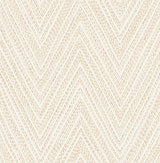 A-Street Prints 4147-27371 Lainey Apricot Stitched Chevron Wallpaper - Eade's Wallpaper