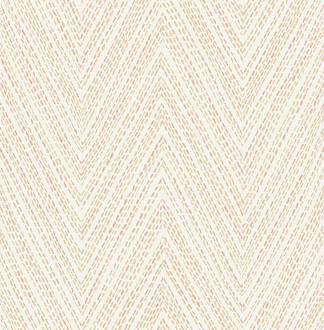 A-Street Prints 4147-27371 Lainey Apricot Stitched Chevron Wallpaper - Eade's Wallpaper