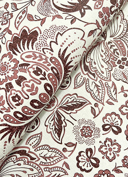 A-Street Prints 4147-27373 Blanche Plum Floral Damask Wallpaper - Eade's Wallpaper