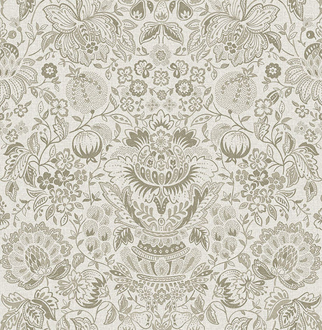 A-Street Prints 4147-27374 Blanche Neutral Floral Damask Wallpaper - Eade's Wallpaper