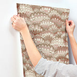 A-Street Prints 4147-27376 Octavia Ruby Marbled Ink Wallpaper - Eade's Wallpaper