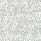 A-Street Prints 4147-27381 Berkshire Grey Damask Wallpaper - Eade's Wallpaper
