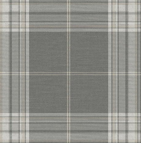 A-Street Prints 4147-27384 Westley Grey Plaid Wallpaper - Eade's Wallpaper