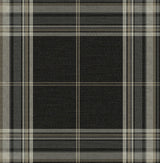 A-Street Prints 4147-27388 Westley Black Plaid Wallpaper - Eade's Wallpaper