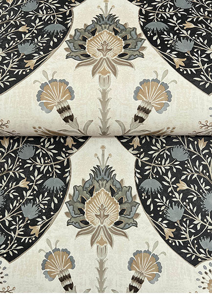 A-Street Prints 4147-27389 Auden Black Floral Grandeur Wallpaper - Eade's Wallpaper