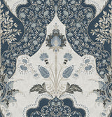A-Street Prints 4147-27392 Auden Dark Blue Floral Grandeur Wallpaper - Eade's Wallpaper
