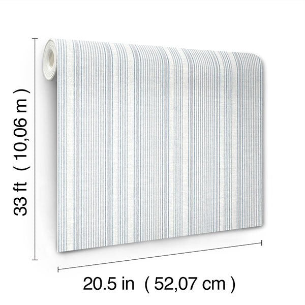 A-Street Prints 4147-27393 Ayanna Blue Striped Wallpaper - Eade's Wallpaper