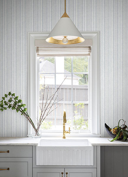 A-Street Prints 4147-27393 Ayanna Blue Striped Wallpaper - Eade's Wallpaper