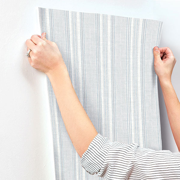 A-Street Prints 4147-27393 Ayanna Blue Striped Wallpaper - Eade's Wallpaper