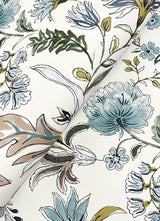 A-Street Prints 4147-27398 Teonna Blue Floral Stripe Wallpaper - Eade's Wallpaper