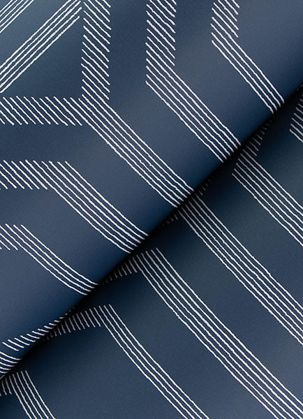 A-Street Prints 4147-27402 Essex Navy Geometric Wallpaper - Eade's Wallpaper