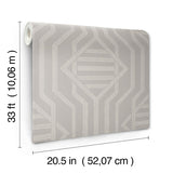 A-Street Prints 4147-27405 Essex Light Grey Geometric Wallpaper - Eade's Wallpaper