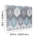 A-Street Prints 4147-27407 Abilene Denim Ikat Wallpaper - Eade's Wallpaper