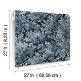 A-Street Prints 4147-80003 Greenwood Dark Blue Deciduous Wallpaper - Eade's Wallpaper