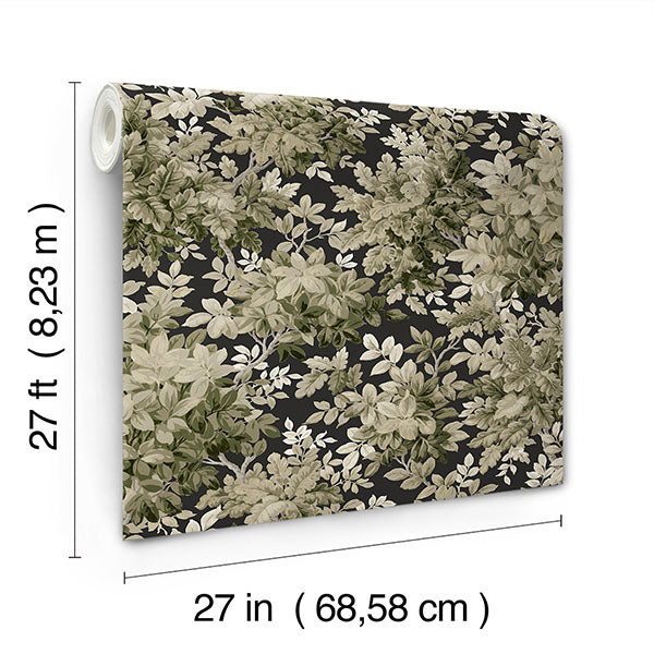 A-Street Prints 4147-80005 Greenwood Black Deciduous Wallpaper - Eade's Wallpaper