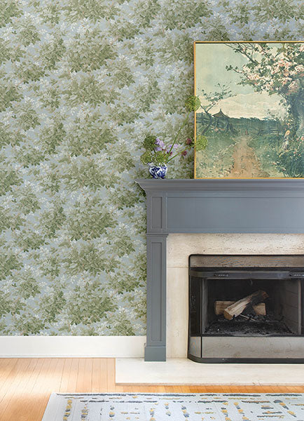 A-Street Prints 4147-80007 Greenwood Light Blue Deciduous Wallpaper - Eade's Wallpaper