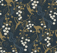 A-Street Prints 4147-80010 Linden Navy Jungle Canopy Wallpaper - Eade's Wallpaper