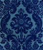 A-Street Prints 4147-87310 Shadow Blue Flocked Damask Wallpaper - Eade's Wallpaper
