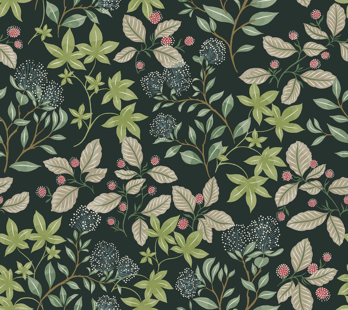 A-Street Prints 4155-72813 Mildred Botanical Trail Wallpaper - Eade's Wallpaper
