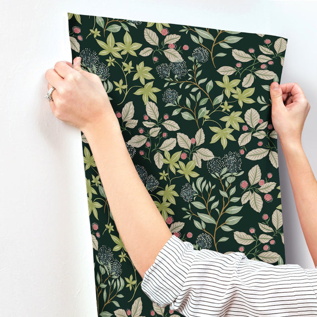A-Street Prints 4155-72815 Mildred Botanical Trail Wallpaper - Eade's Wallpaper