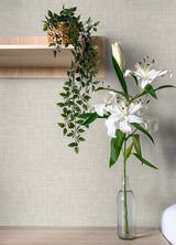 Advantage 4157-24273 Tuckernuck Neutral Faux Linen Wallpaper