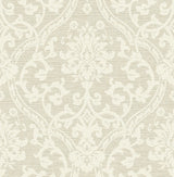 Advantage 4157-25009 Evette Neutral Damask Wallpaper