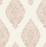 Advantage 4157-25045 Gillian Copper Medallion Wallpaper