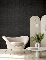 Advantage 4157-333456 Blocks Charcoal Checkered Wallpaper