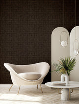 Advantage 4157-333458 Blocks Chocolate Checkered Wallpaper