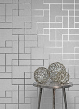 Advantage 4157-42491 Nova Silver Geometric Wallpaper