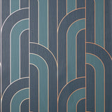 Advantage 4157-42845 Ezra Blue Arch Wallpaper