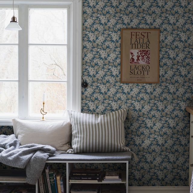 Schumacher 4162 ARATORP in BLUE Wallpaper - BORÃ…STAPETER