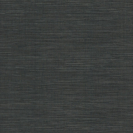Warner 4174-4611 Winn Black Faux Grasscloth Wallpaper - Eade's Wallpaper