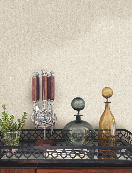 Warner 4174-4654 Bryson Taupe Feathered Texture Wallpaper - Eade's Wallpaper