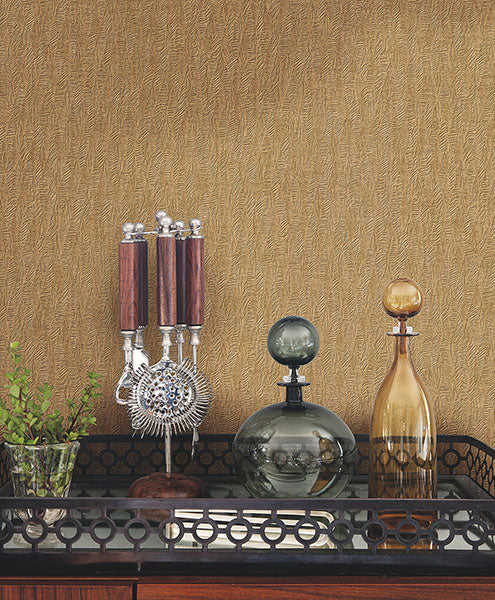 Warner 4174-4655 Bryson Copper Feathered Texture Wallpaper - Eade's Wallpaper