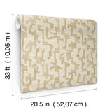 A-Street Prints 4177-27700 Cipher Chestnut Geometric Faux Gr
