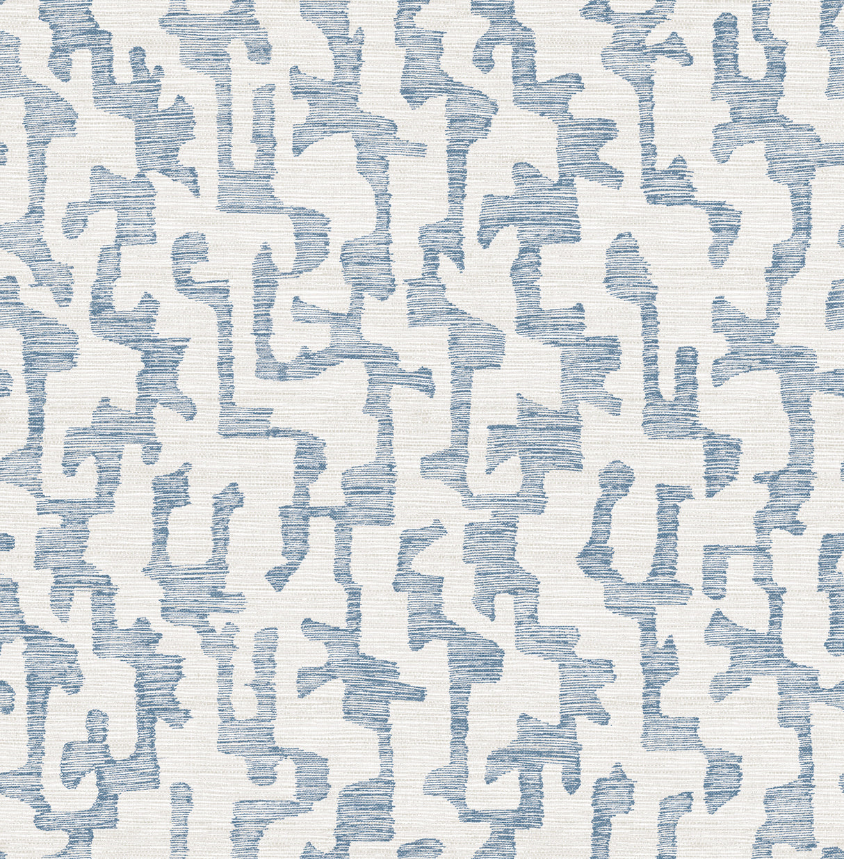 A-Street Prints 4177-27701 Cipher Blue Geometric Faux Grassc