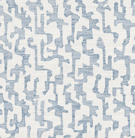 A-Street Prints 4177-27701 Cipher Blue Geometric Faux Grassc