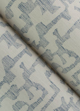 A-Street Prints 4177-27701 Cipher Blue Geometric Faux Grassc