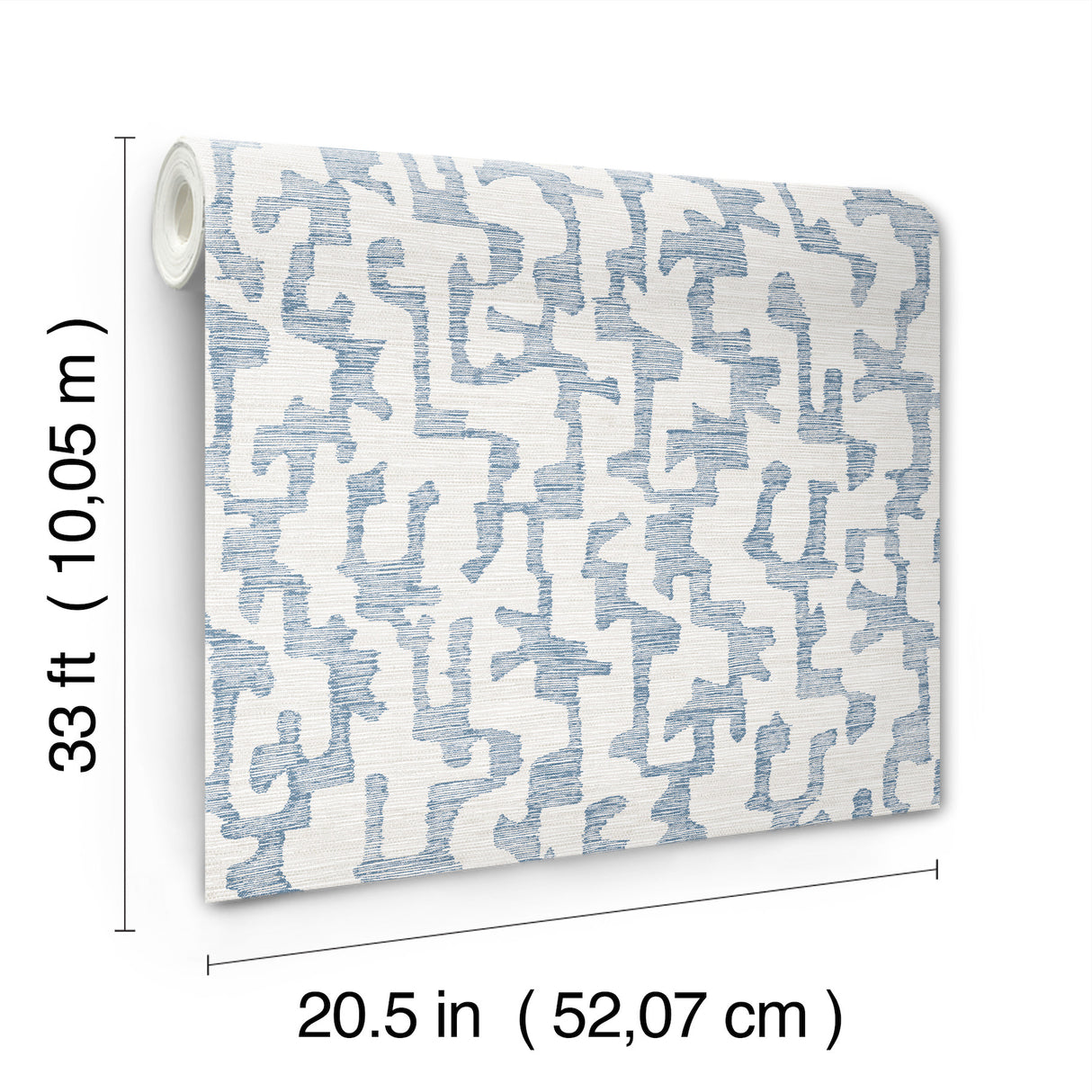 A-Street Prints 4177-27701 Cipher Blue Geometric Faux Grassc
