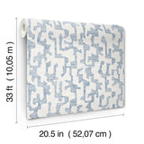 A-Street Prints 4177-27701 Cipher Blue Geometric Faux Grassc