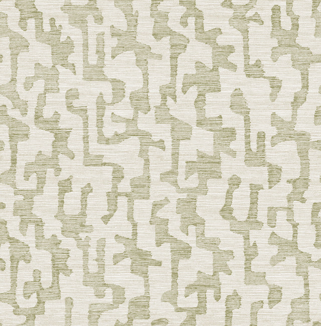 A-Street Prints 4177-27702 Cipher Moss Geometric Faux Grassc