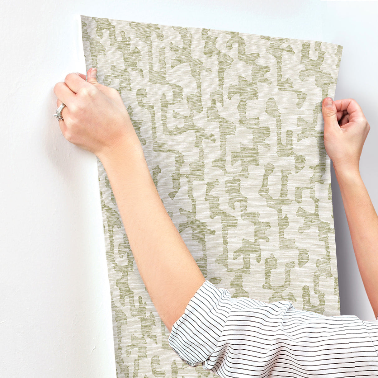 A-Street Prints 4177-27702 Cipher Moss Geometric Faux Grassc
