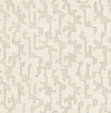 A-Street Prints 4177-27703 Cipher Beige Geometric Faux Grass