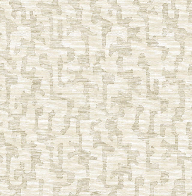 A-Street Prints 4177-27703 Cipher Beige Geometric Faux Grass