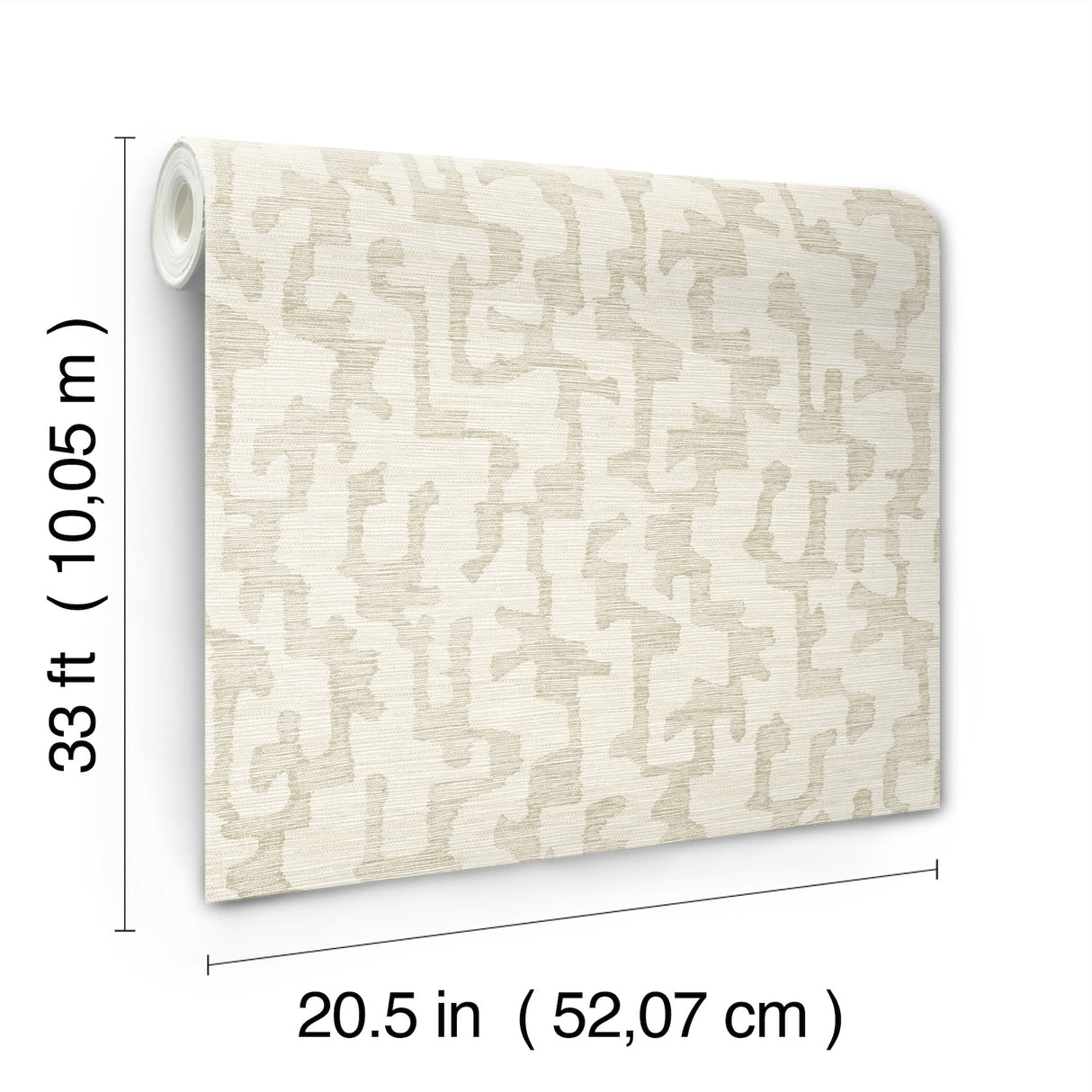A-Street Prints 4177-27703 Cipher Beige Geometric Faux Grass