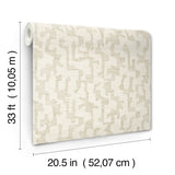 A-Street Prints 4177-27703 Cipher Beige Geometric Faux Grass