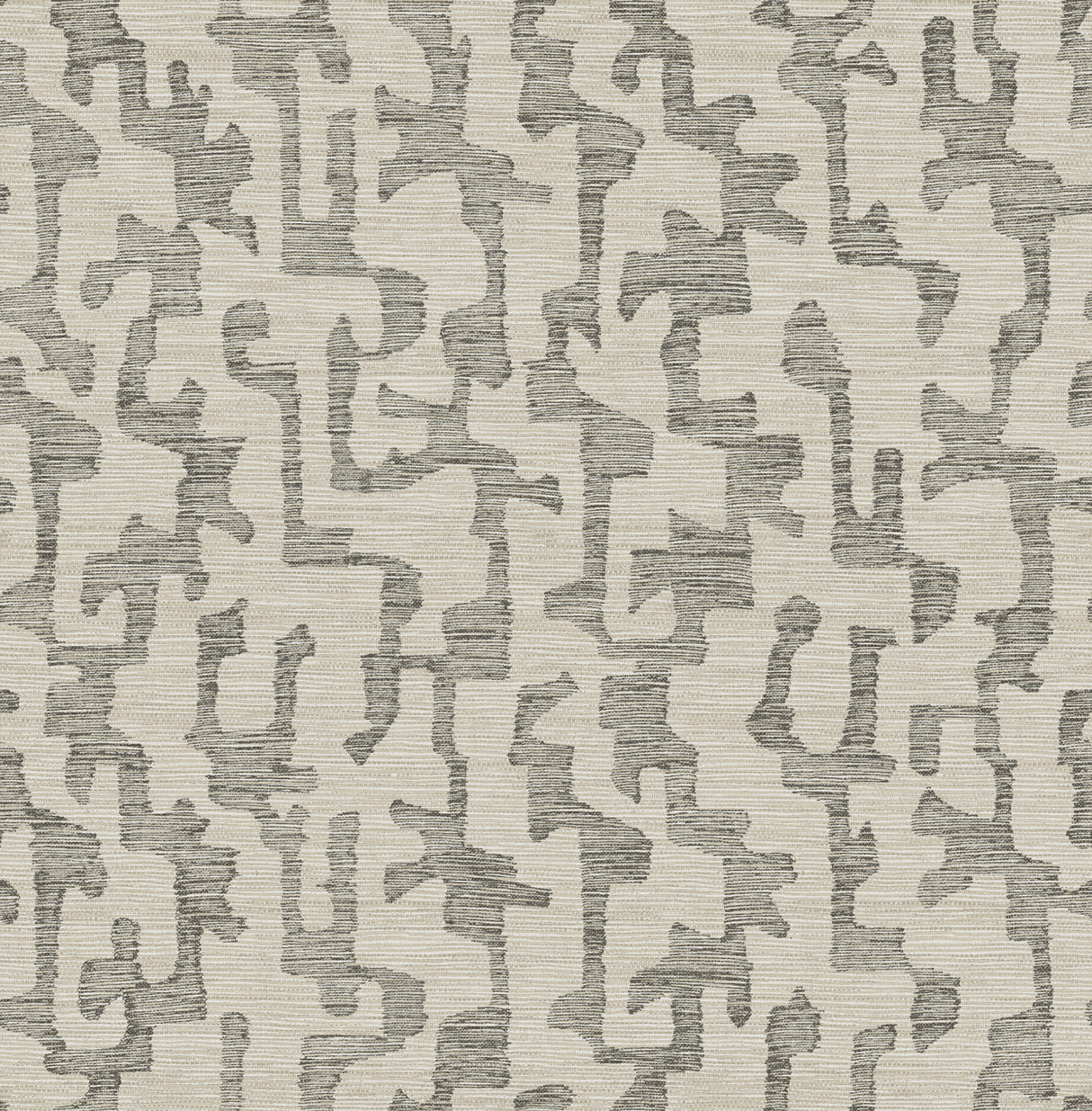 A-Street Prints 4177-27704 Cipher Black Geometric Faux Grass